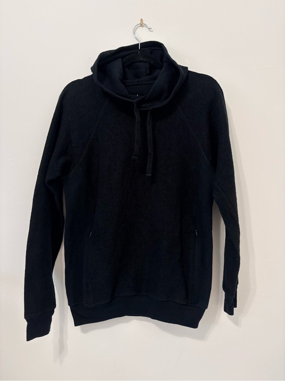 Alo Yoga Reverse Fleece Hoodie Sz S Black EUC